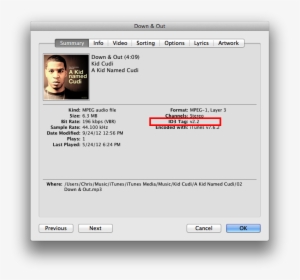 Which Is The First Tab Available - File Mp3 Information In Itunes, HD Png Download, Free Download