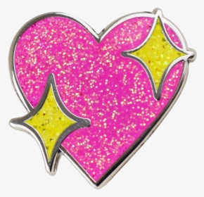 Hard Enamel Heart Emoji Png Sparkle - Pink Sparkle Emoji Transparent, Png Download, Free Download