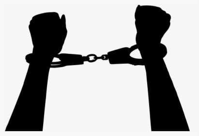 Hands In Handcuffs Silhouette, HD Png Download, Free Download