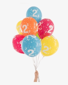 #2 Birthday Party Balloons Colour Pop - Transparent 2nd Birthday Balloons, HD Png Download, Free Download