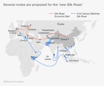 Outline Of The Belt And Road Initiative Photo Courtesy - Vic 2 Blank Map, HD Png Download, Free Download