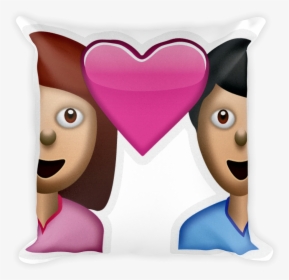 Couple With Heart - Iphone Couple Emoji Png, Transparent Png, Free Download