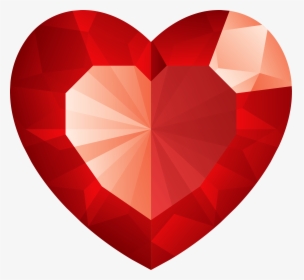 Diamond Heart Png Transparent Red - Heart Transparent Png, Png Download, Free Download
