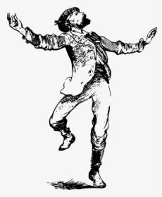 Vintage Dancing Man - Dancing Man Drawing, HD Png Download, Free Download
