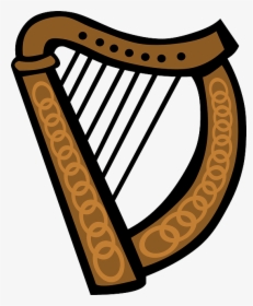 Irish Harp Cartoon - Celtic Harp Png, Transparent Png, Free Download