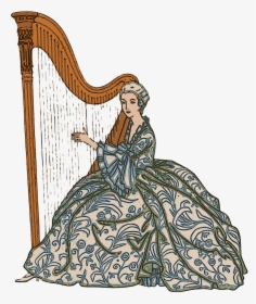 Transparent Arpa Png - Silhouette Of A Woman Playing A Harp, Png Download, Free Download