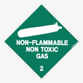 Non Flammable Gas Label - Non Flammable Gas Placard, HD Png Download, Free Download