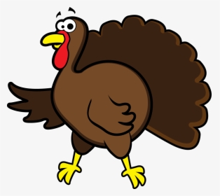 Turkey Thanksgiving Clip Art Clipart Kid Transparent - Turkey Cartoon Side View, HD Png Download, Free Download