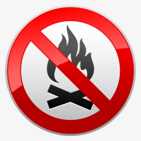 No Fire Prohibition Sign Png Clipart - Burn Ban, Transparent Png, Free Download