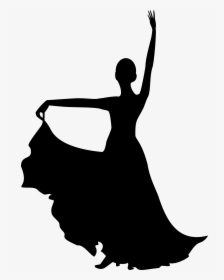 Spanish Dancer Silhouette Png Clip Art Imageu200b Gallery - Female Ballroom Dancer Silhouette, Transparent Png, Free Download