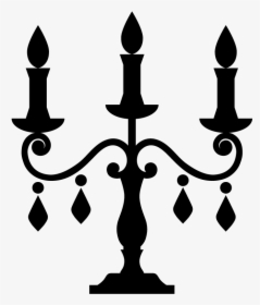 Stickers Chandelier Baroque 3 Bougies - Candlestick, HD Png Download, Free Download