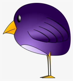 Purple Turkey Feather Clipart 19 Bird - Cartoon Purple Bird, HD Png Download, Free Download