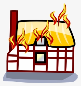 House Fire Insurance Svg Clip Arts - Cartoon Houses On Fire, HD Png Download, Free Download