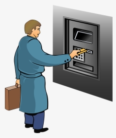 Atm, Banking, Withdrawal, Man, Money, Bank, Credit - Withdraw Atm Png, Transparent Png, Free Download