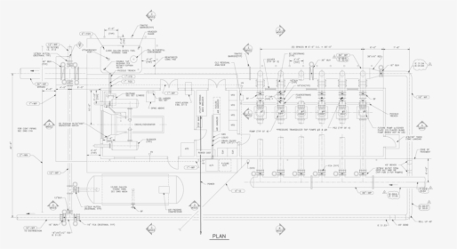 Water Treatment Plant Plan - Technical Drawing, HD Png Download, Free Download