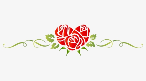 Heart Rose Ornament Png - Transparent Flower Ornament Png, Png Download, Free Download