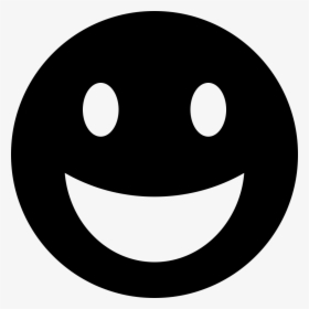 Smiley Face White Png - Happy Face Silhouette Png, Transparent Png, Free Download
