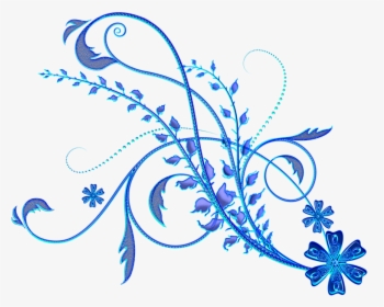 Blue Ornament Png - Blue Floral Ornament Png, Transparent Png, Free Download