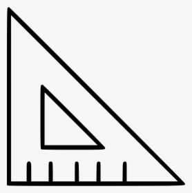 Ruler Triangle - Drafting Triangle Icon Png, Transparent Png, Free Download
