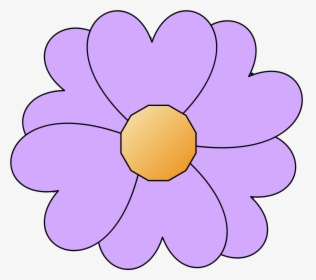 Simple Purple Flower Big, HD Png Download, Free Download