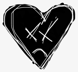Transparent Scribble Heart Png - Black Broken Heart Png, Png Download, Free Download