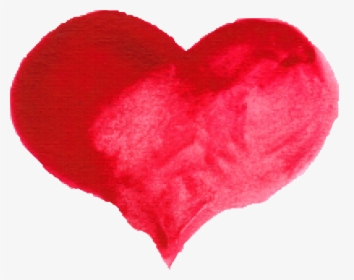 Transparent Red Scribble Png - Red Heart Water Color, Png Download, Free Download