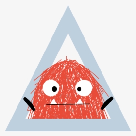 Illustrated Red Scribble Monster Head And Shoulders - Triangle, HD Png Download, Free Download