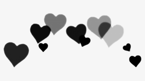 #black #hearts #photography #photo #pretty #photobooth - Black Heart Crown Png, Transparent Png, Free Download