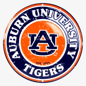 Auburn Tigers Circle Sign - Emblem, HD Png Download, Free Download