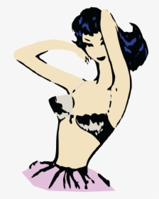 Free Clipart Of A Retro Woman Modeling A Bra - Art Bra Lady Png, Transparent Png, Free Download