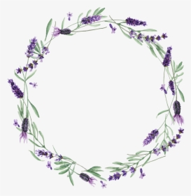 Lavendar Wreath Transparent Png Download Lavender - Lavender Flower Wreath Png, Png Download, Free Download