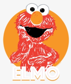 Sesame Street Elmo Scribble Men"s Heather T Shirt - Cartoon, HD Png Download, Free Download