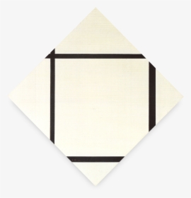 Composition In Black And White , 1926 Piet Mondrian - Piet Mondrian Tableau I Lozenge With Four Lines And, HD Png Download, Free Download