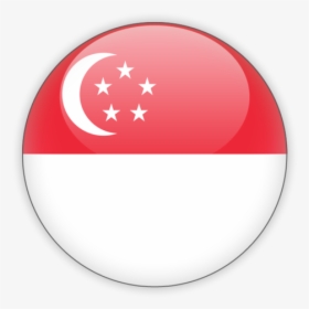 Flag Of Singapore Png - Singapore Flag Round Icon, Transparent Png, Free Download