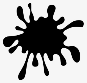 Black Paint Splatter Clip Art - Black Paint Splash Clipart, HD Png Download, Free Download