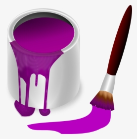 Purple Paint With Paint Brush Svg Clip Arts - Purple Paint Clipart, HD Png Download, Free Download