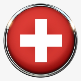 Switzerland, Flag, Circle, Background Image, White, - Cruz De Hospital Png, Transparent Png, Free Download