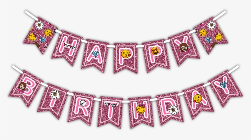 Girl Pink Glitter Emoji "happy Birthday - Ninja Warrior Happy Birthday, HD Png Download, Free Download