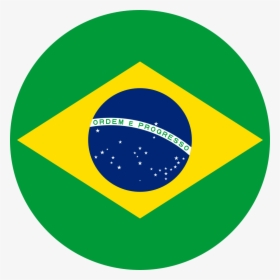 Brazilian Flag Icon Round - Brazilian Flag In Circle, HD Png Download, Free Download