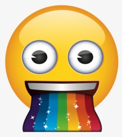 Emoji Rainbow Barf Gif, HD Png Download, Free Download