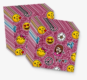 Girl Pink Glitter Emoji Birthday Party Tableware Kit - Coin Purse, HD Png Download, Free Download