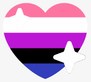 Genderfluid Sparkle Heart Discord Emoji - Genderfluid Heart Emoji, HD Png Download, Free Download