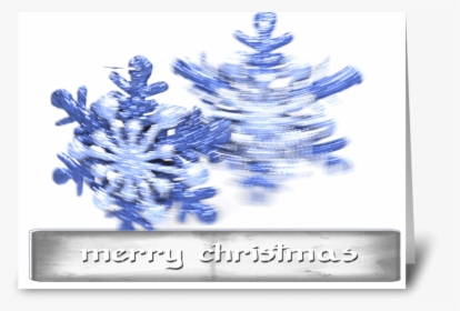 Merry Christmas With Blue Ornament Greeting Card - Christmas Decoration, HD Png Download, Free Download