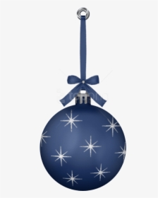Dark Blue Hanging Christmas Ball Ornament Png - Blue Hanging Ornaments Cliparts, Transparent Png, Free Download