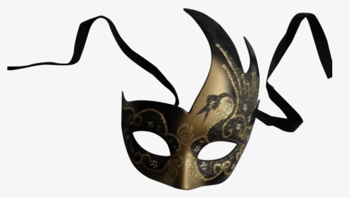 Vintage Black & Gold Mardi Gras Mask Chairish - Masque, HD Png Download, Free Download