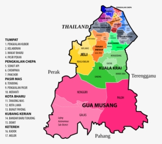 Transparent Peta Png - Kelantan Map Png, Png Download, Free Download