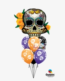 Transparent Day Of The Dead Skull Png - Day Of The Dead Skull Baloon, Png Download, Free Download