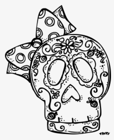 Dia De Los Muertos Skulls Coloring Pages - Dia De Los Muertos Coloring Pages, HD Png Download, Free Download
