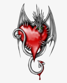 Dragon Holding Heart Tattoo, HD Png Download, Free Download