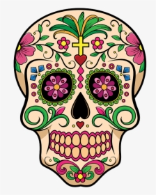 Halloween Skull Dia De Los Muertos, HD Png Download, Free Download